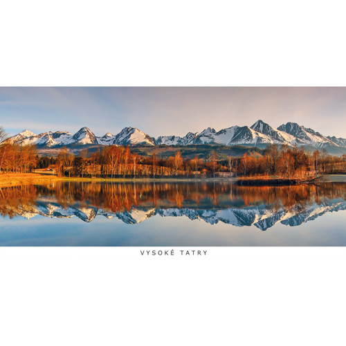 postcard Vysoké Tatry k11 (High Tatras, reflection, panorama)
