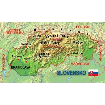 3D magnetka Slovensko (obdlžník)