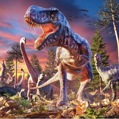 3D magnetka T-Rex attack