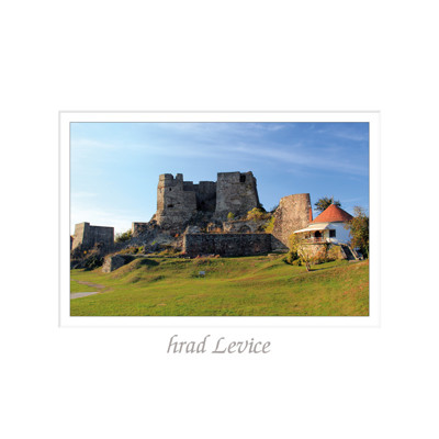 postcard hrad Levice I (the castle Levice I)