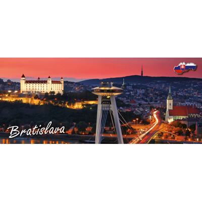 magnetka Bratislava (červené dominanty)