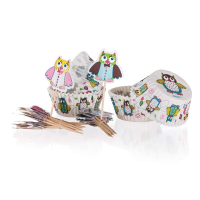 Confectionery baskets and decorative recesses OWLS (Happy owls)