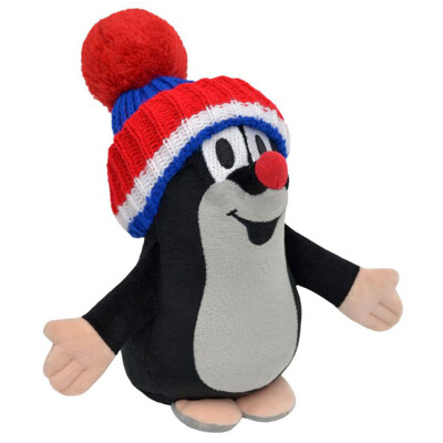 Mole with the cap, 20 cm (blue with tricolour)