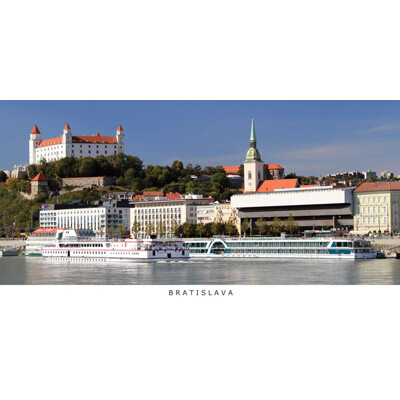 postcard Bratislava b44 (waterfront, panorama)