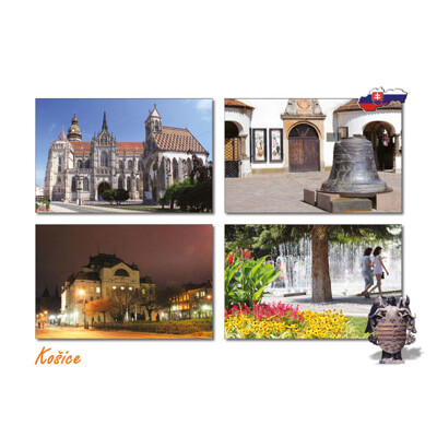 postcard Košice II (with the coat of arms)