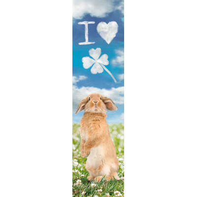 3D bookmark I love clover