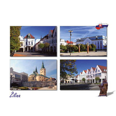 postcard Žilina I (with the sculptural group)