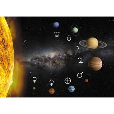 3D postcard Solar system (signs)