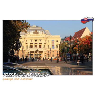 postcards Greetings from Bratislava (National theatre)