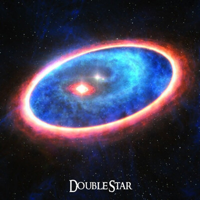 3D postcard (square) Double Star