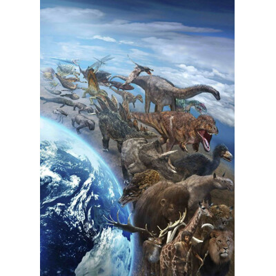 3D postcard Evolution of life