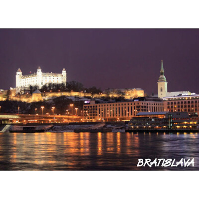 Bratislava - Merry Christmas and Happy New Year! (closed A6, open A5)