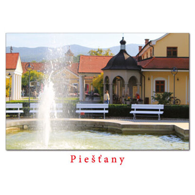 postcard Piešťany L (fountain detail)