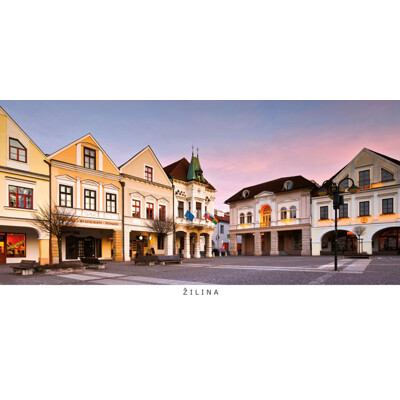 postcard Žilina g03 (the Old Town Hall, panorama)