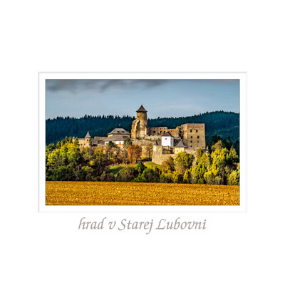 postcard hrad v Starej Ľubovni I (the castle in Stará Ľubovňa I)