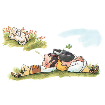 postcard MAŤKO a KUBKO (snooze)