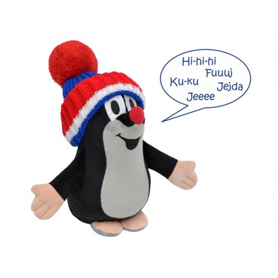 Mole talking with a cap, 20 cm (blue with tricolor)