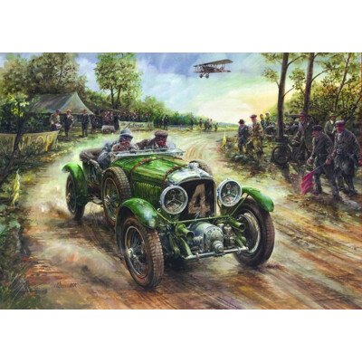 3D postcard Bentley 1929