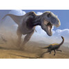 3D postcard Hunting T-rex
