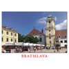 postcard Bratislava L (The Main sq, the Jesuit Church and the Old Town Hall)