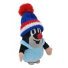 Mole in pants with a cap, 12 cm (blue+tricolor)