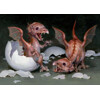 3D postcard Dragon baby born