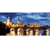 postcard Praha h02 (Prague, Charles Bridge, panorama)